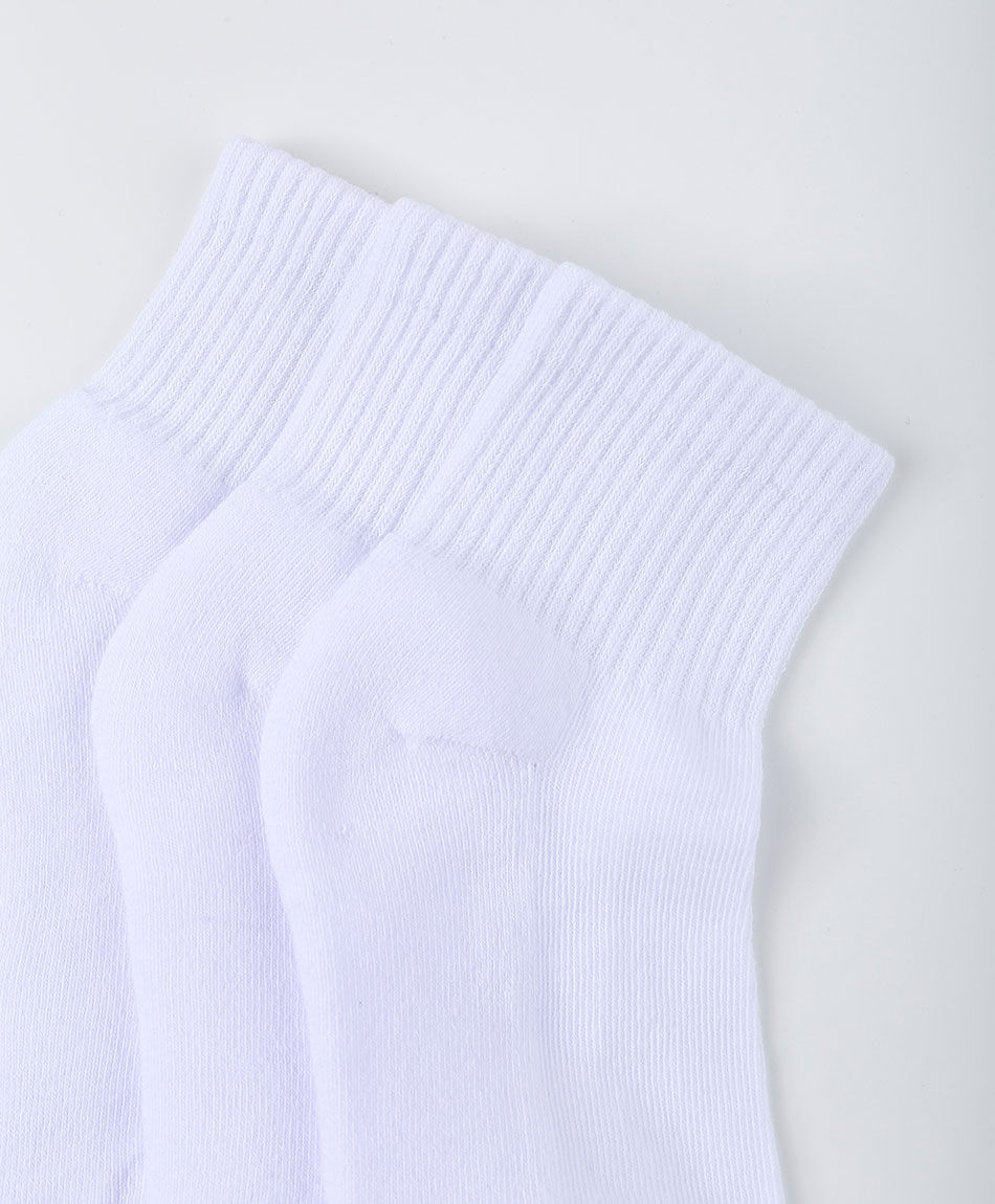 Tripack medias escolar algod&oacute;n blanco