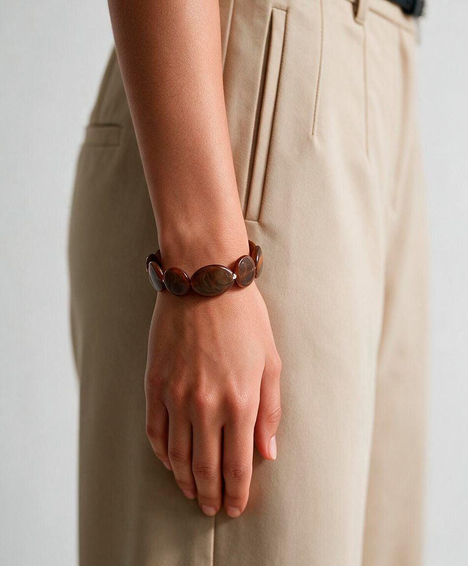 Pulsera mujer caf&eacute;