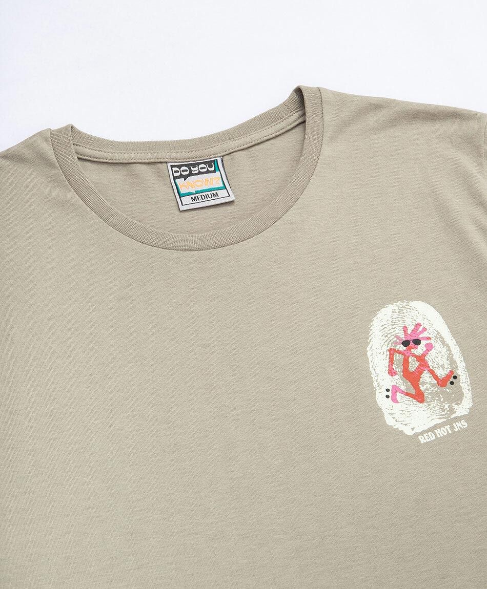 Remera hombre doble print huella