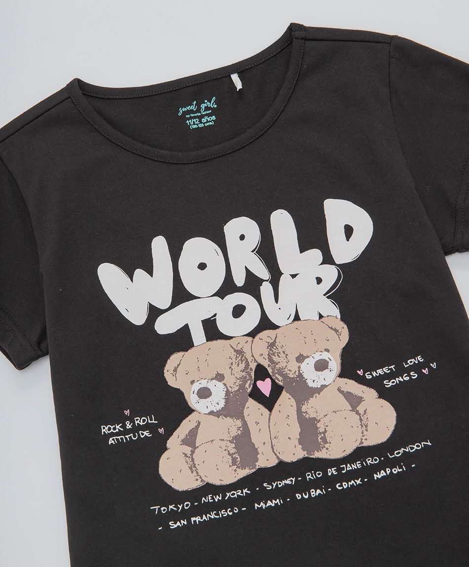Remera nina world tour