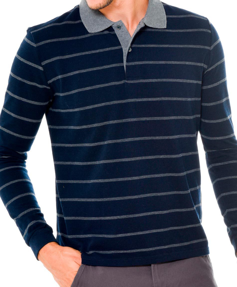 Polera polo rayas