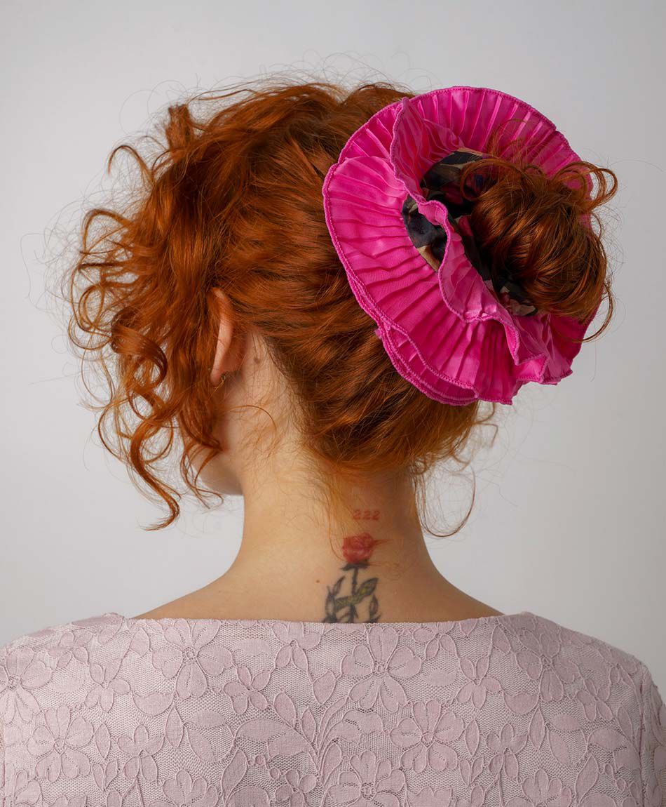 Scrunchie mujer grande flores