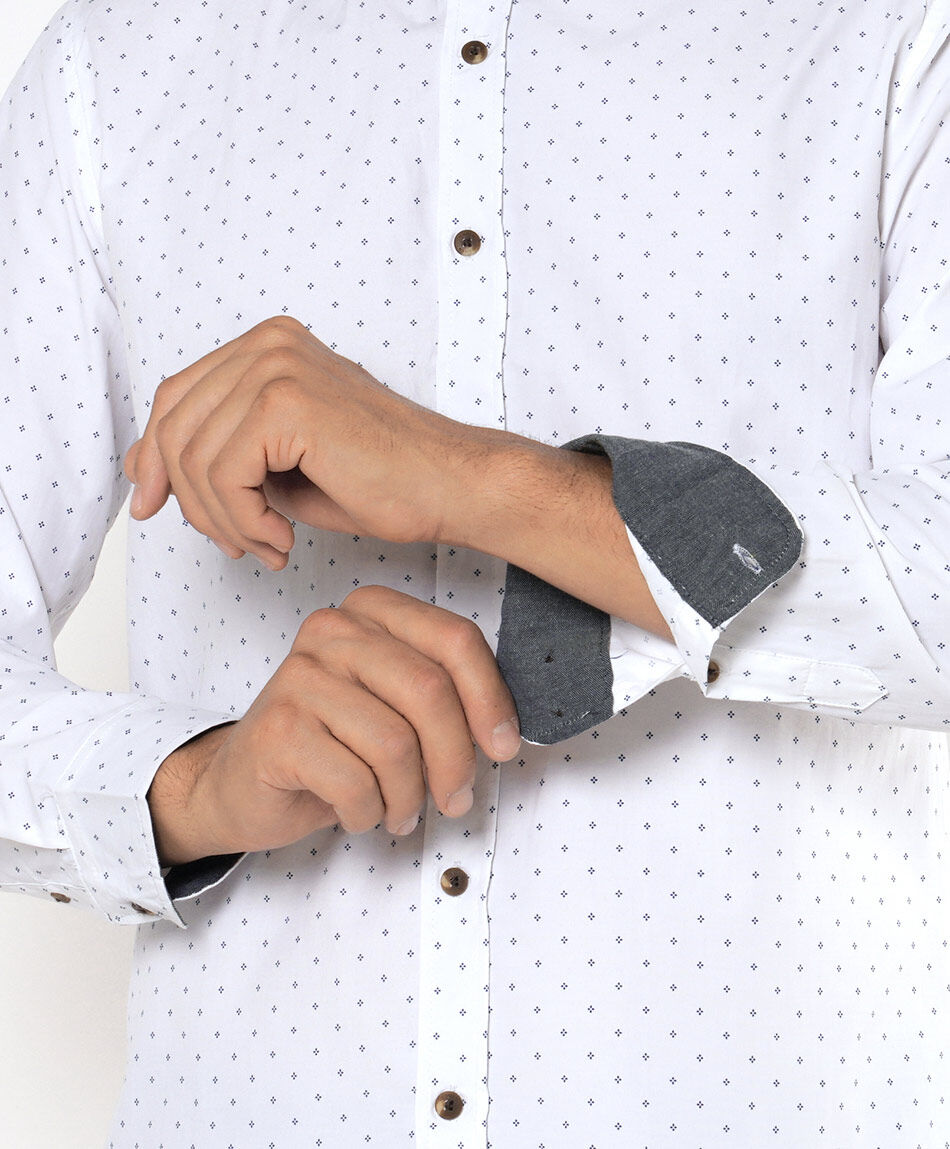 Camisa hombre bicolor