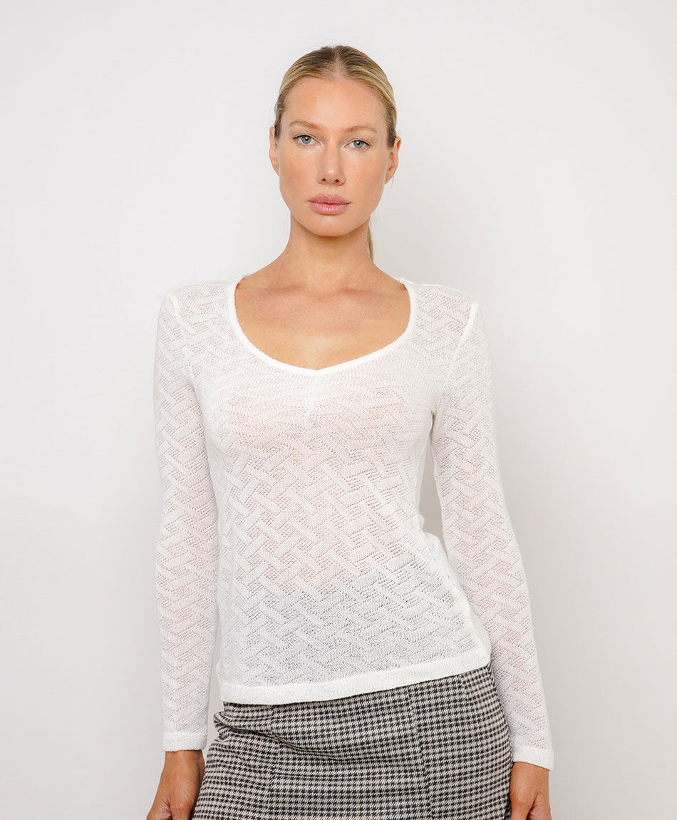 Remera mujer ligera texturizada