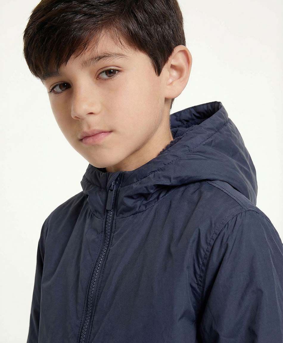 Parka escolar cortaviento interior forrado