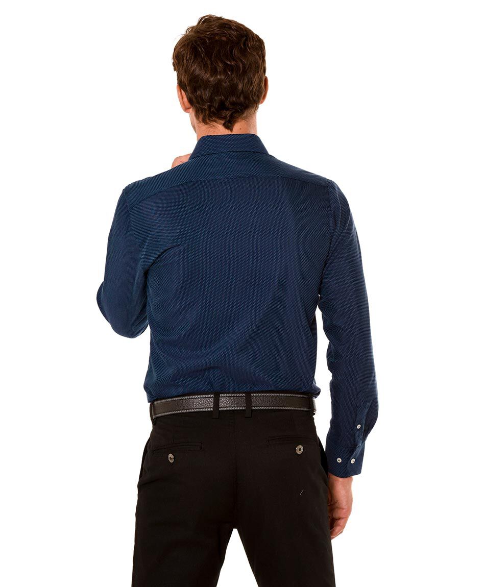 Camisa manga larga dobby