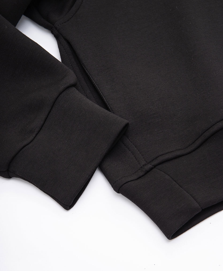 Buzo deportivo mujer cierre medio black