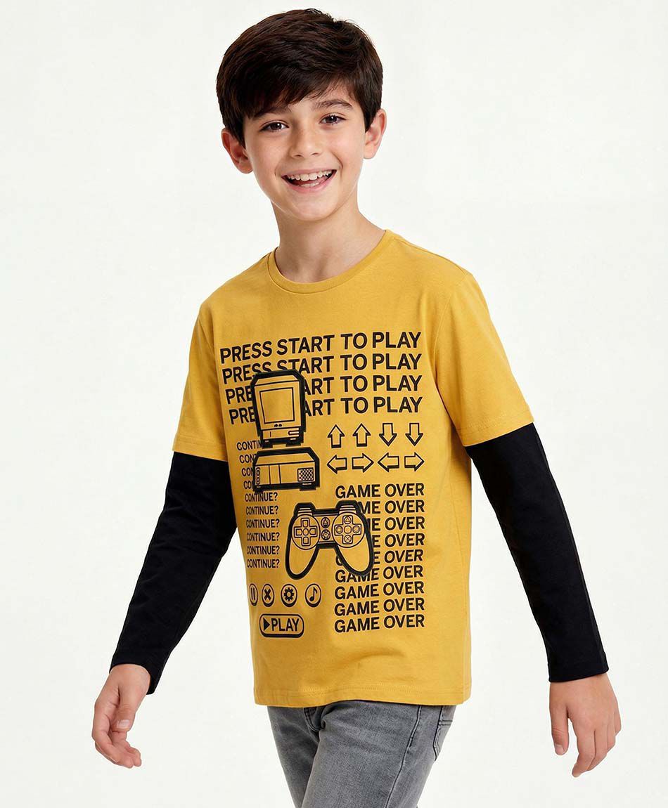 Remera ni&ntilde;o estampado hora de jugar