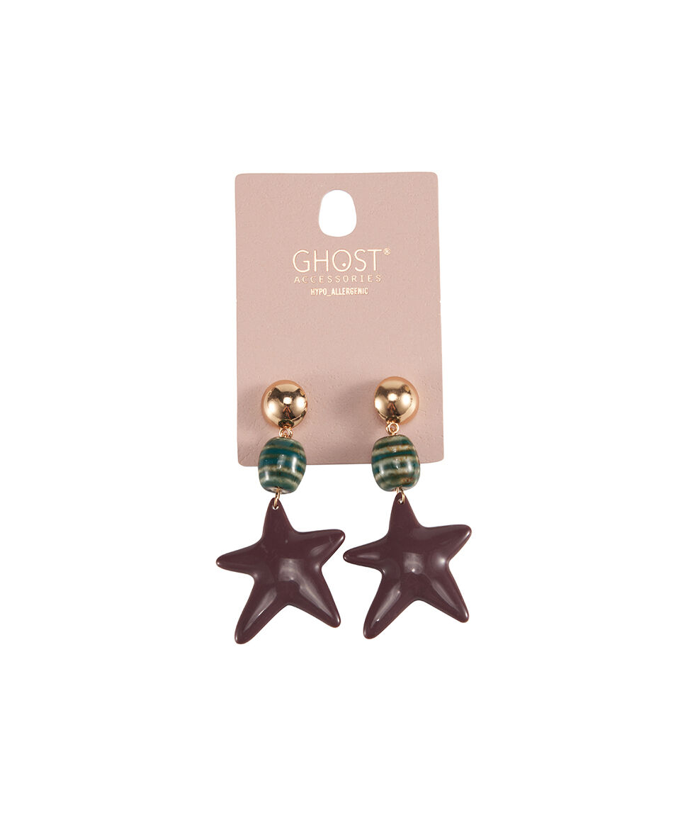 Aros mujer estrellas de mar color