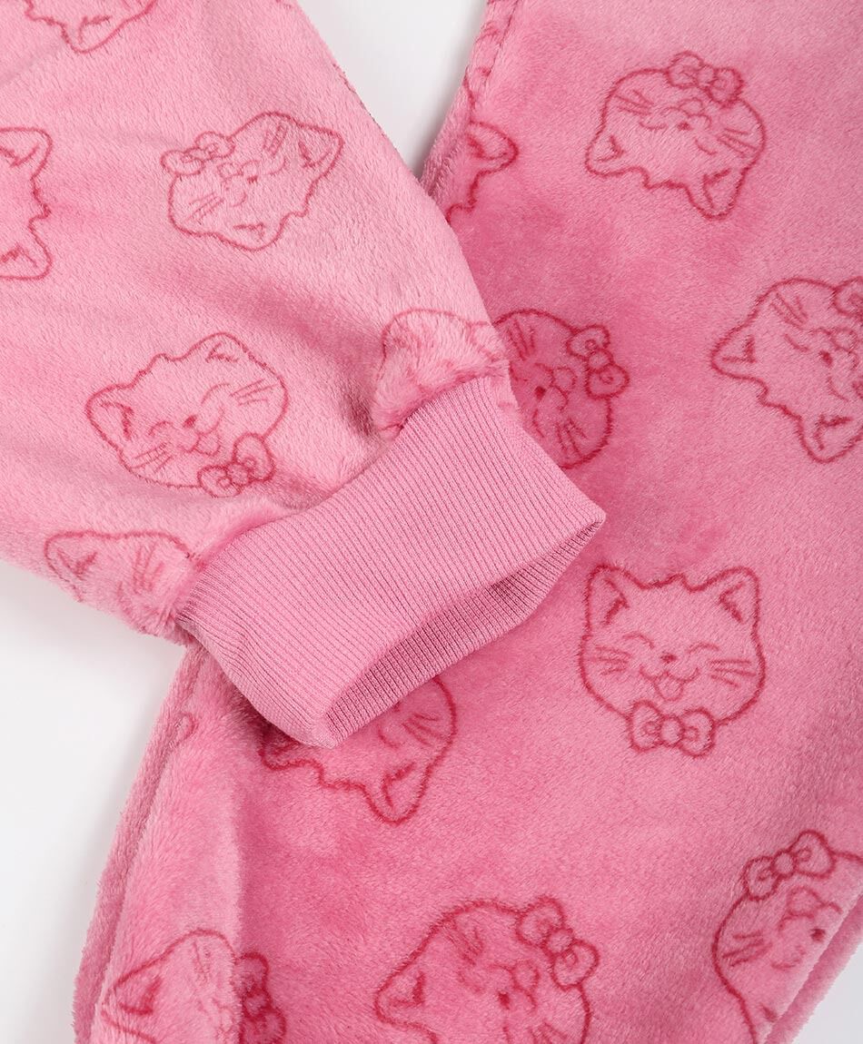 Pijama mujer coral cat face