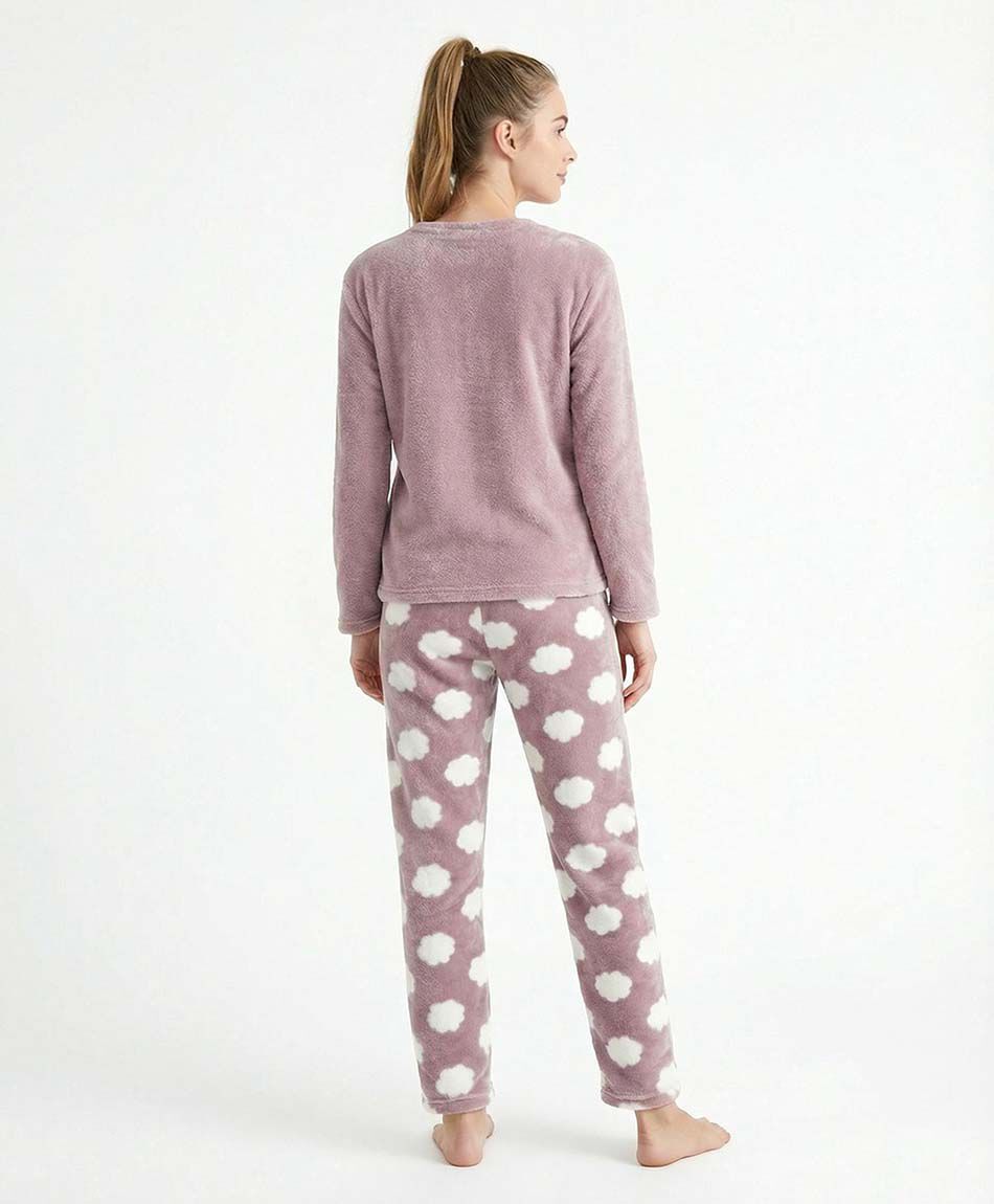 Pijama mujer coral nube
