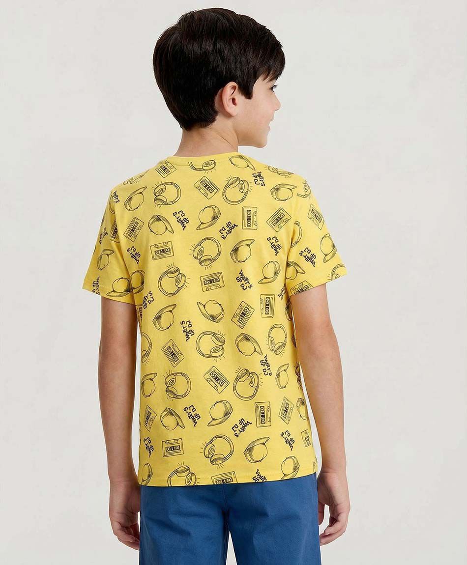 Remera ni&ntilde;o amarillo whats up dj