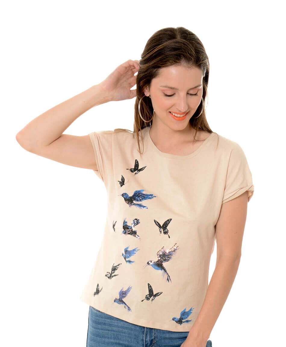 Polera pajaros