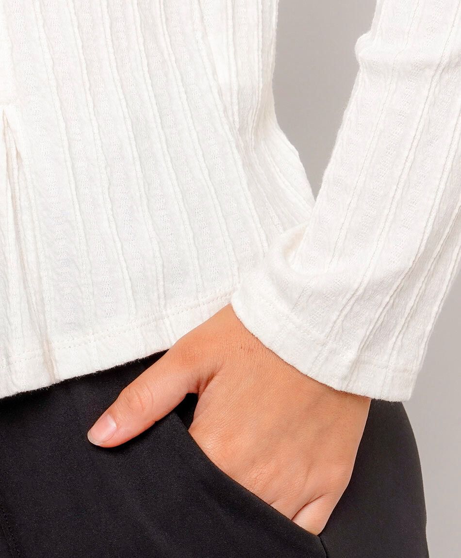 Camisa mujer jacquard pinzada