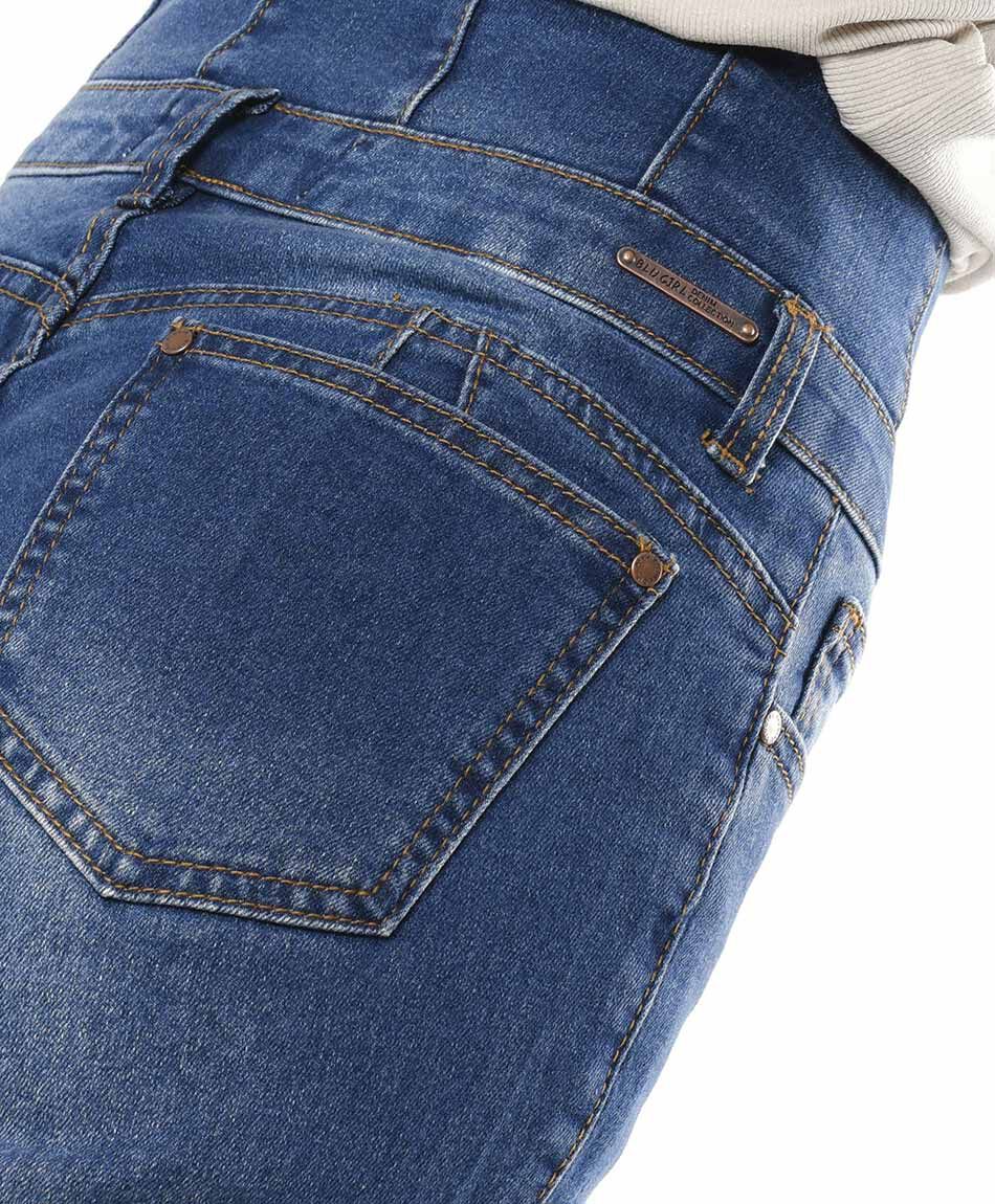 Jeans mujer cargo pretina ancha