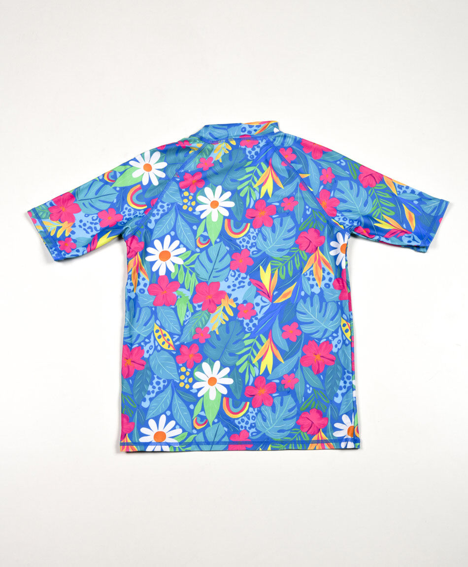 Remera para agua ni&ntilde;a tropical