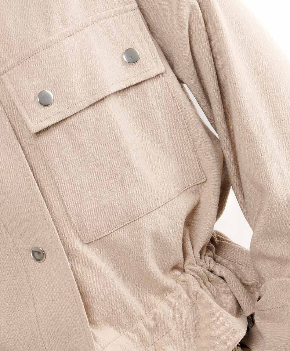 Campera mujer lino estilo retro