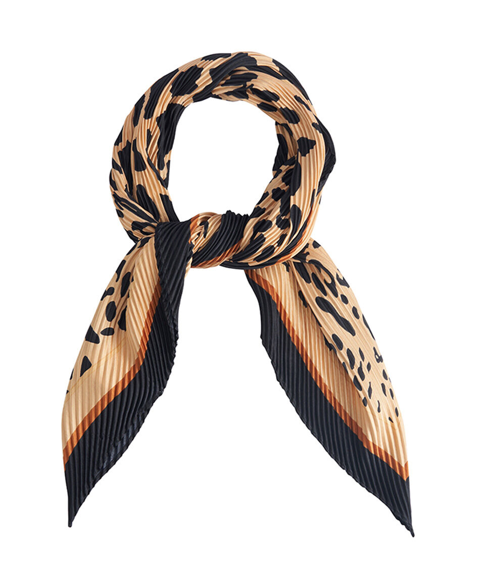 Set pa&ntilde;uelo + aros mujer animal print