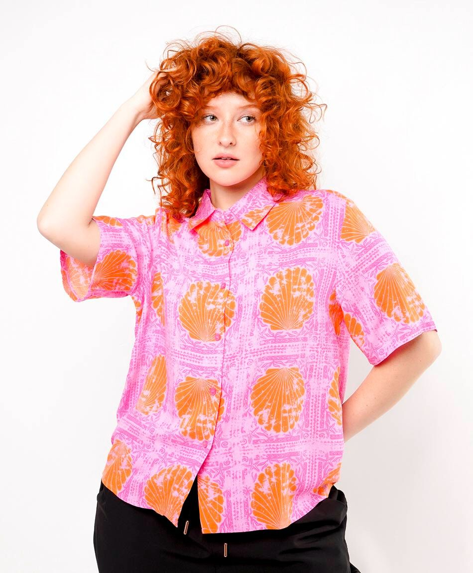 Camisa mujer caracolas marinas