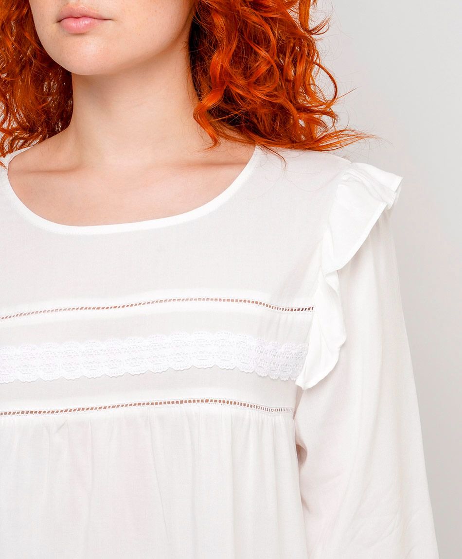 Camisa mujer vuelos laterales