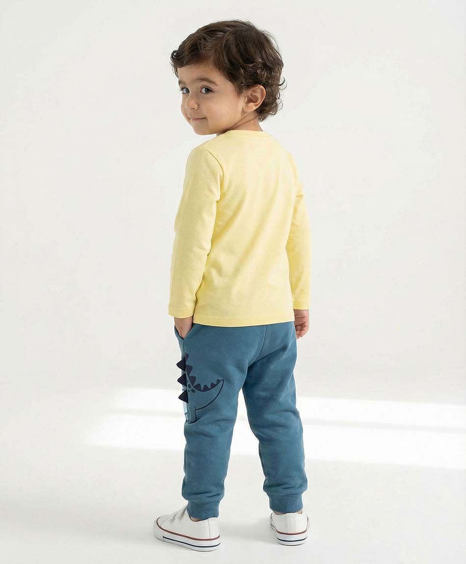 Pantal&oacute;n beb&eacute; buzo dise&ntilde;o dinosaurio