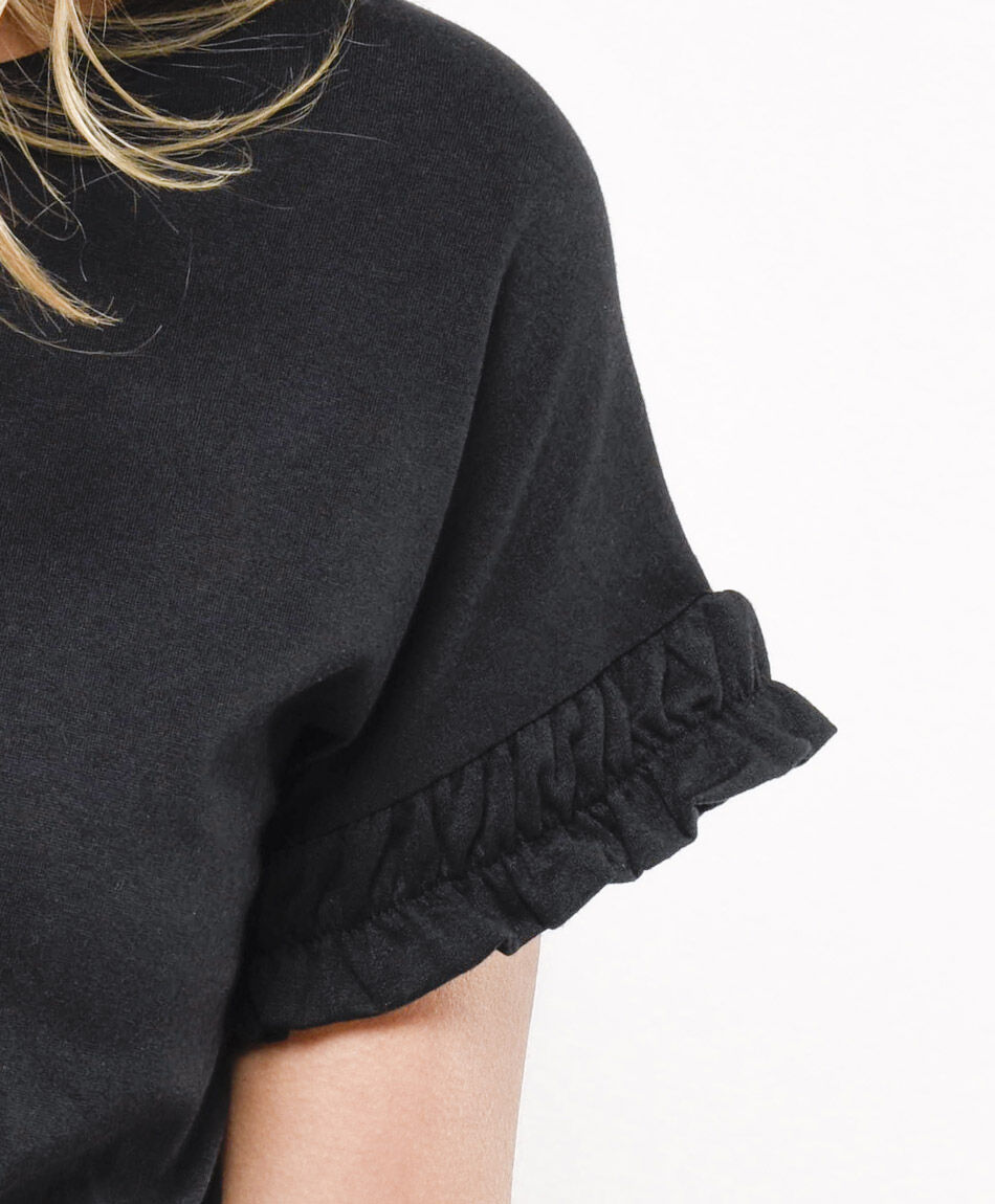 Remera  mujer mangas elasticadas