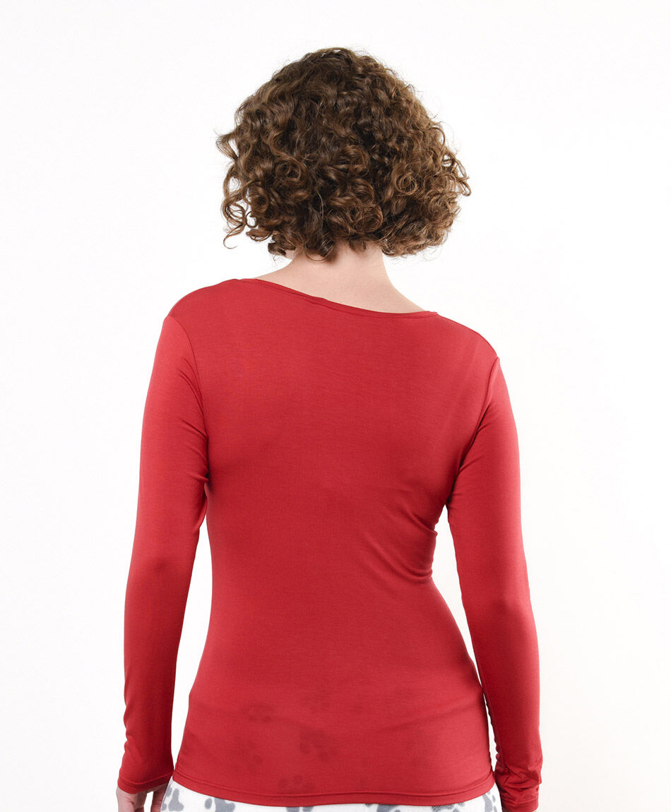 Camiseta mujer roja lisa