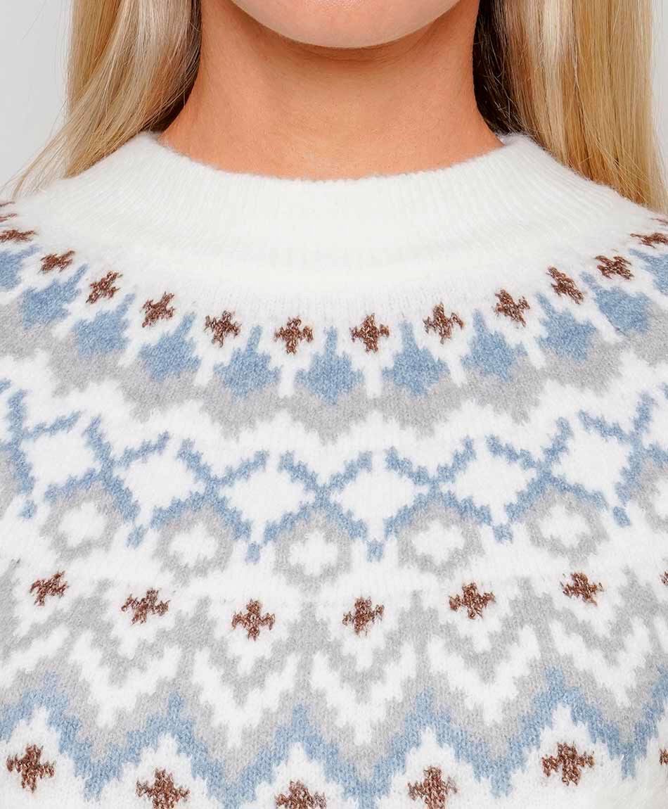 Sweater mujer n&oacute;rdico nieve
