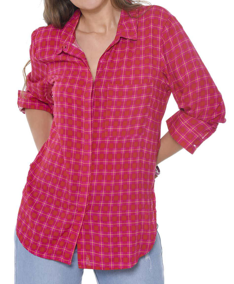 Blusa lino escoces