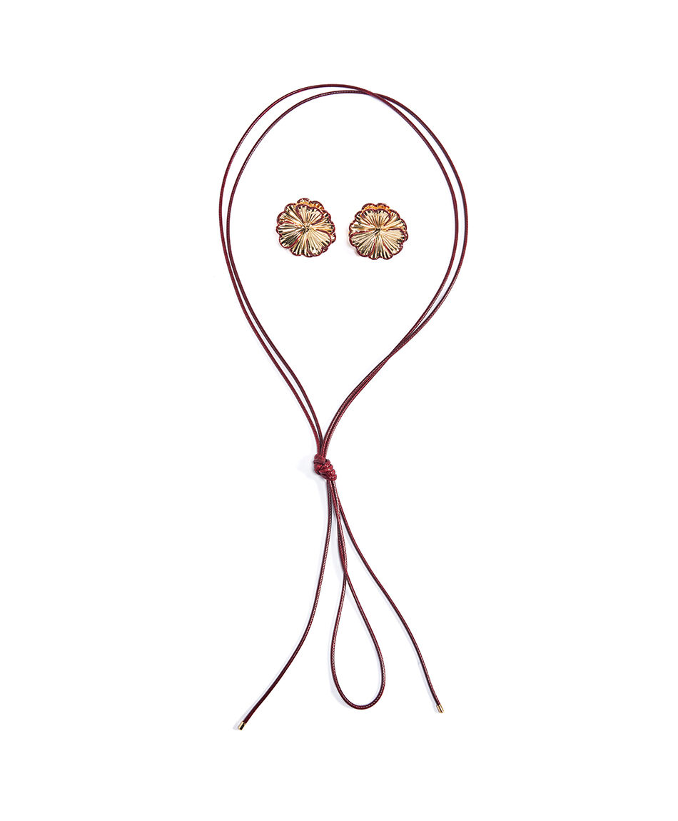 Set collar mujer fashion flor