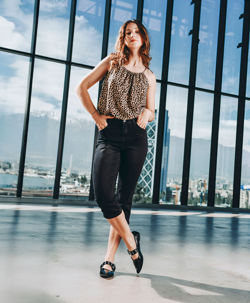 Jeans mujer capri black