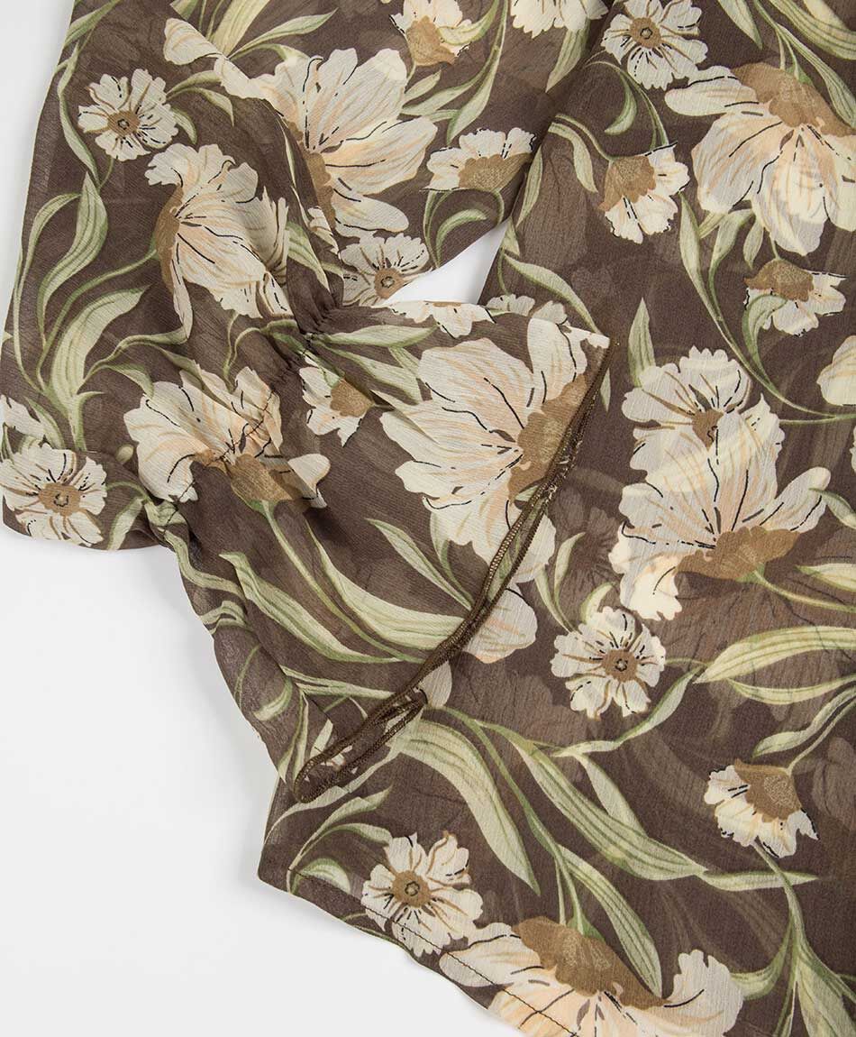 Camisa mujer chiffon flores