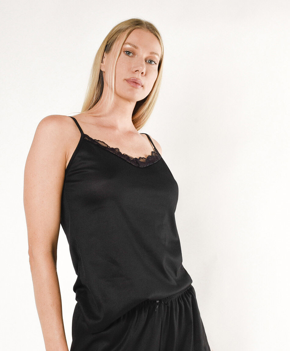 Baby doll mujer negro short