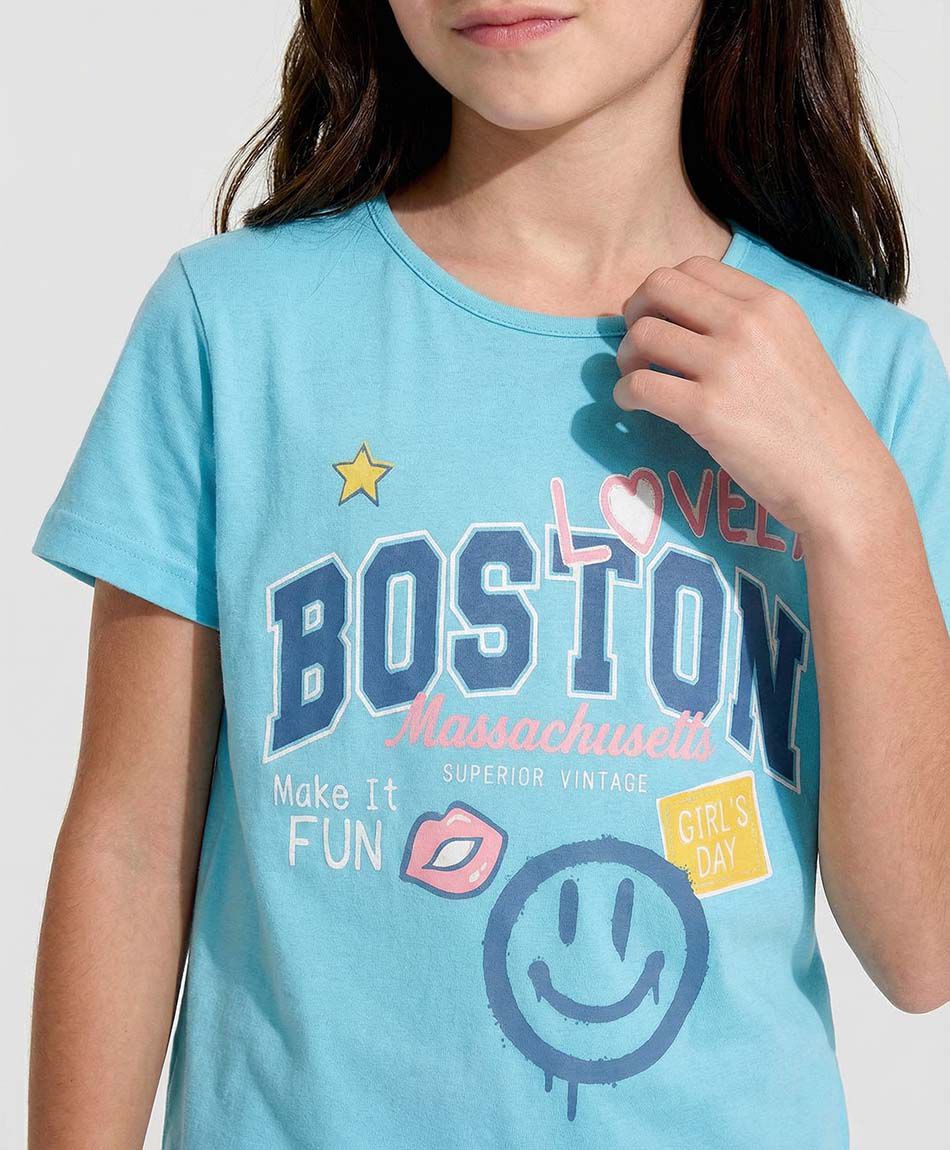 Remera ni&ntilde;a boston