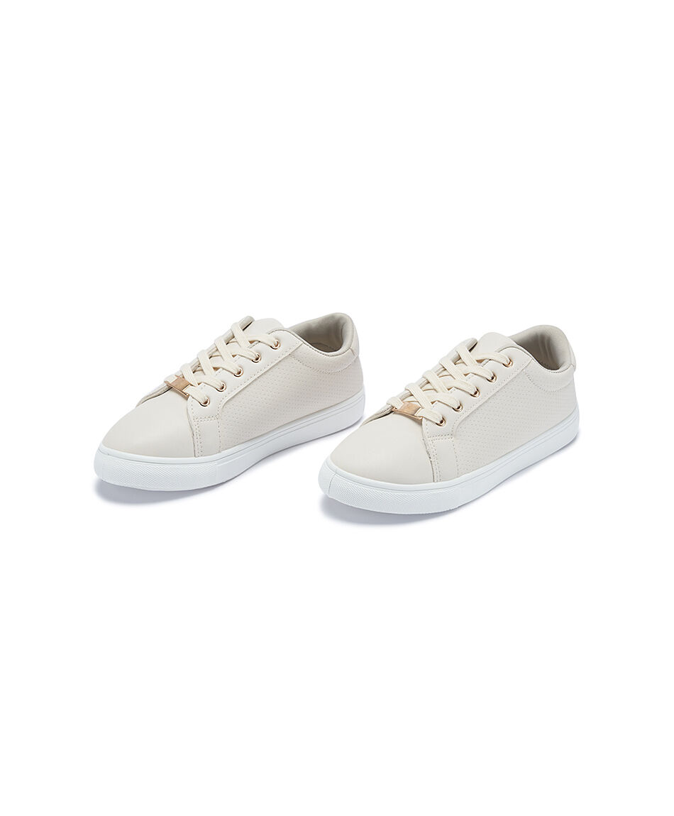 Zapatilla mujer basica beige