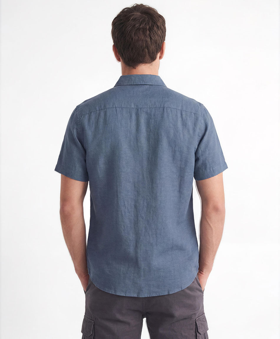 Camisa hombre lino bordado