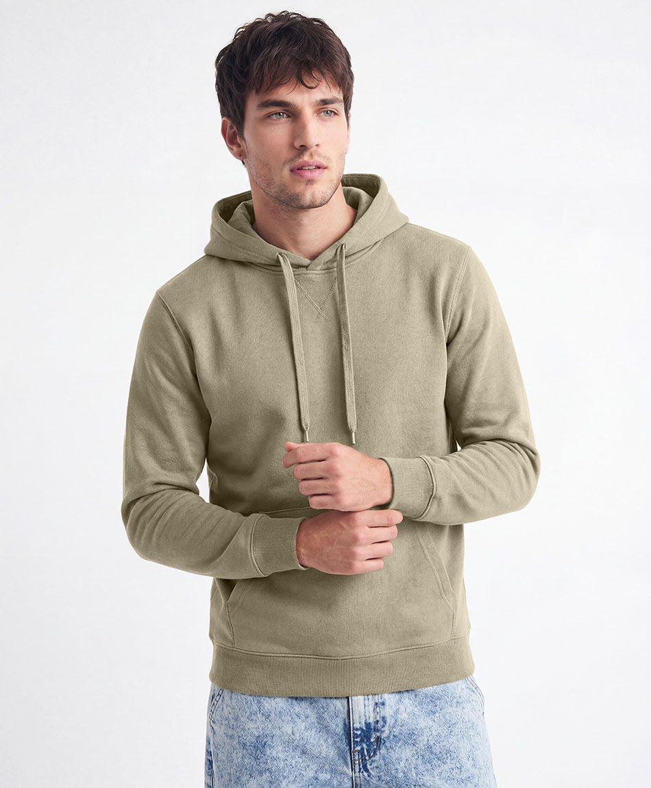Buzo hombre liso canguro