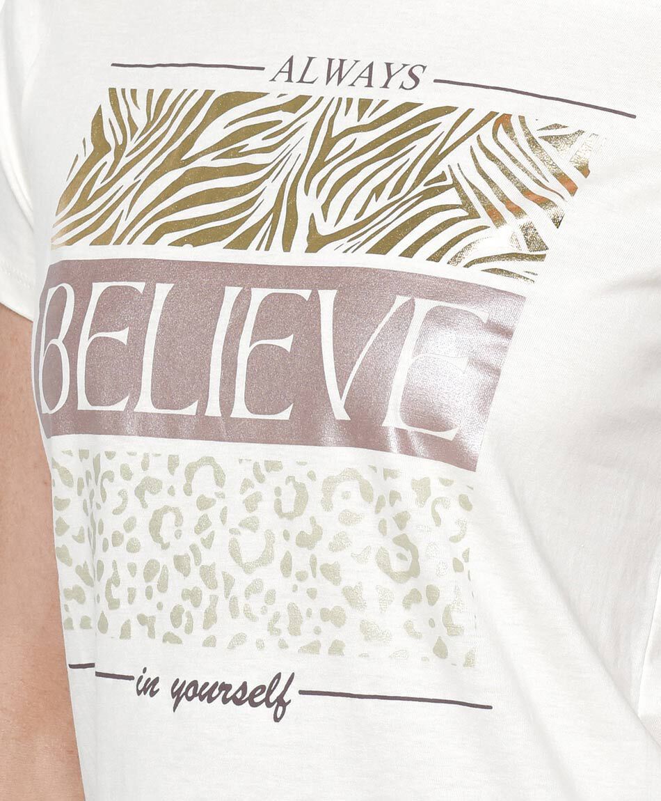 Remera mujer estampado believe