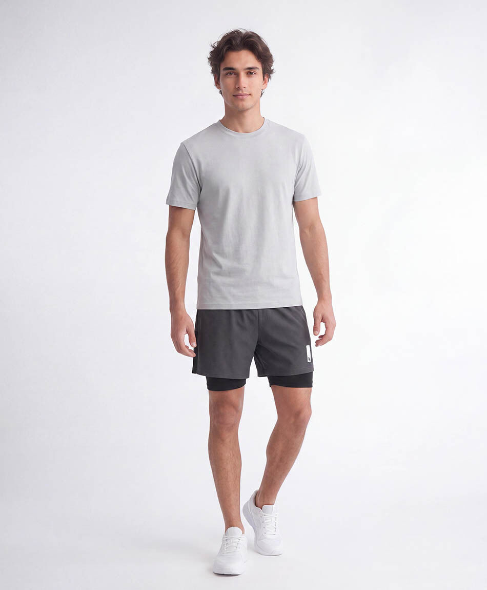 Short deportivo hombre calza mix