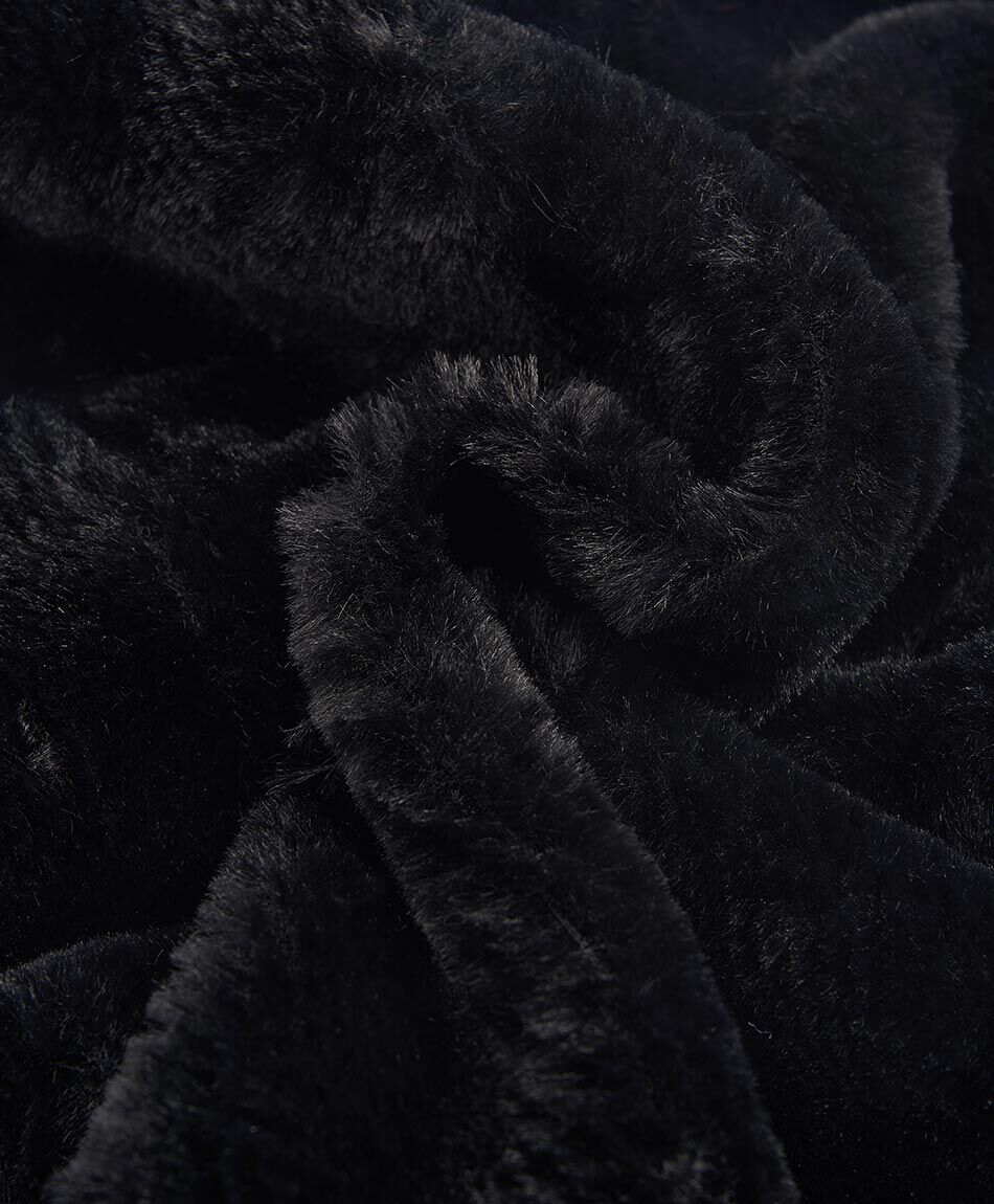 Cuello mujer efecto peluche negro