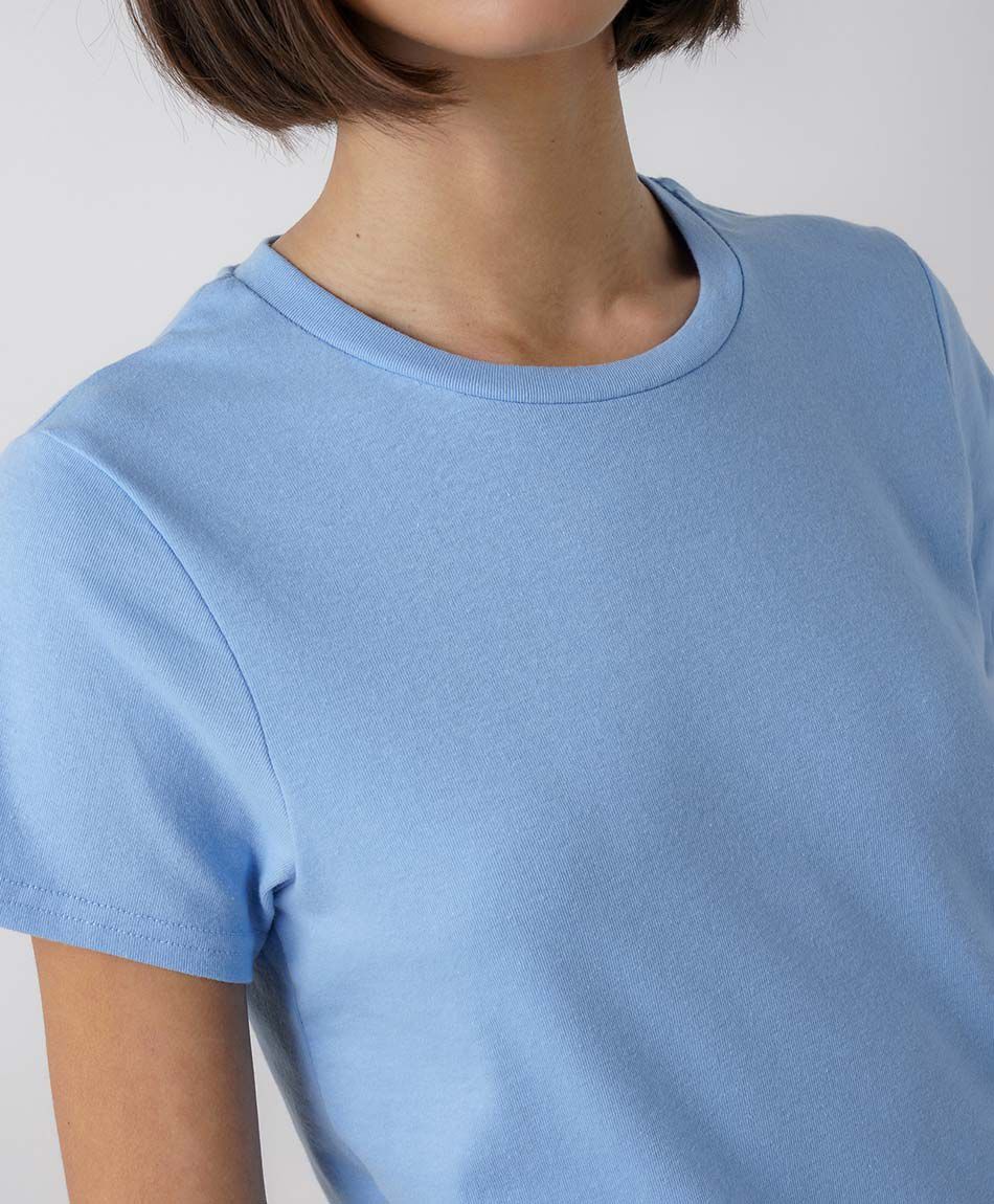 Remera mujer lisa cl&aacute;sica azul