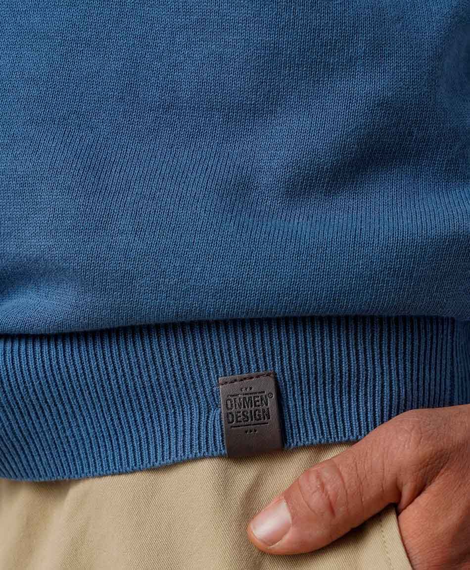Sweater hombre  sin mangas cuello v azul
