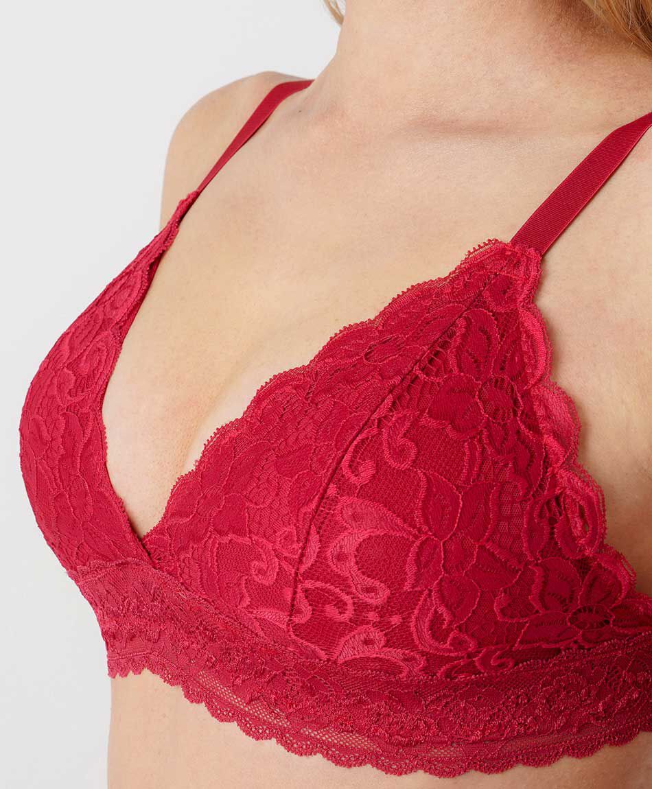 Bralette mujer triangular encajes