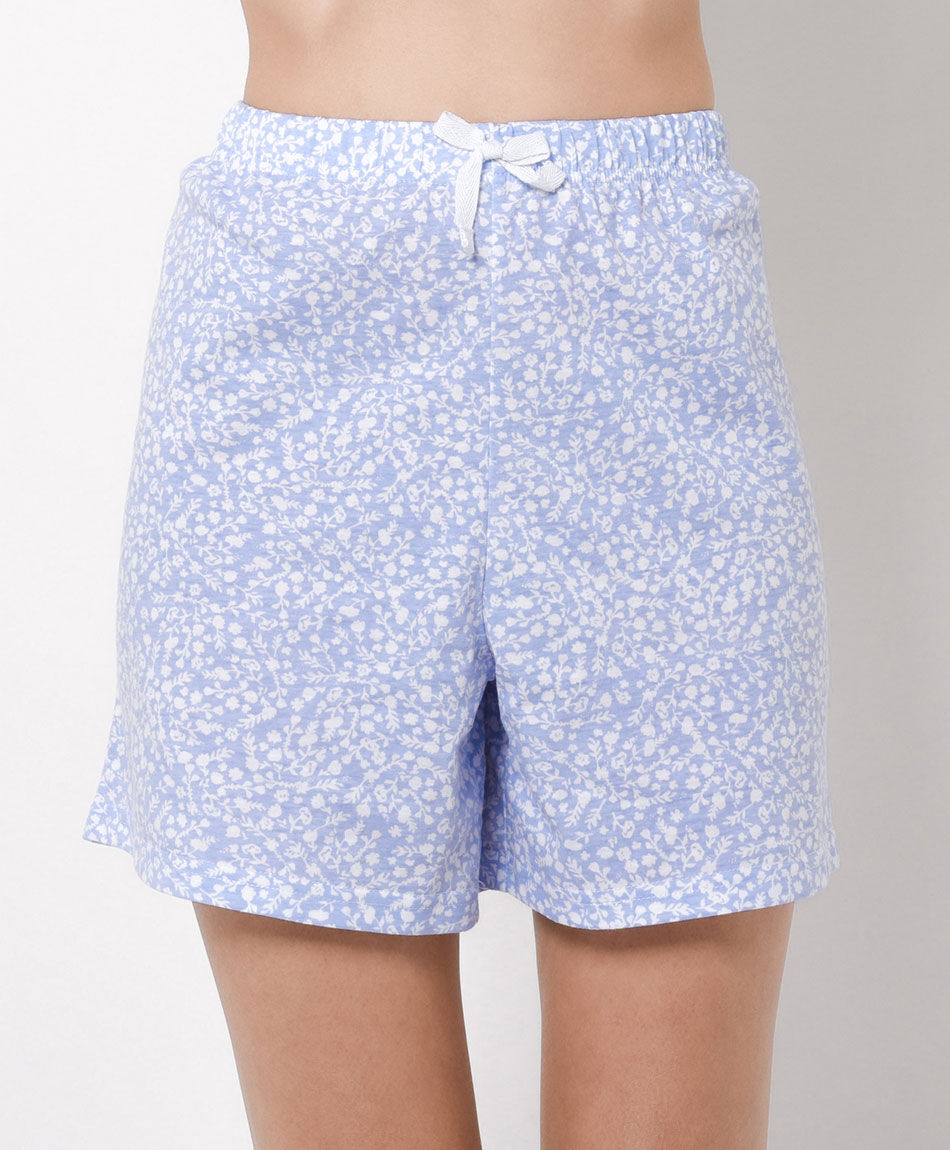 Pijama mujer short acanalado