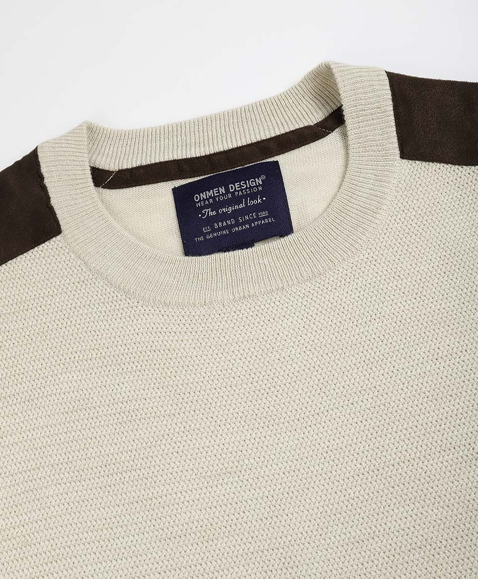 Sweater hombre parches en hombros