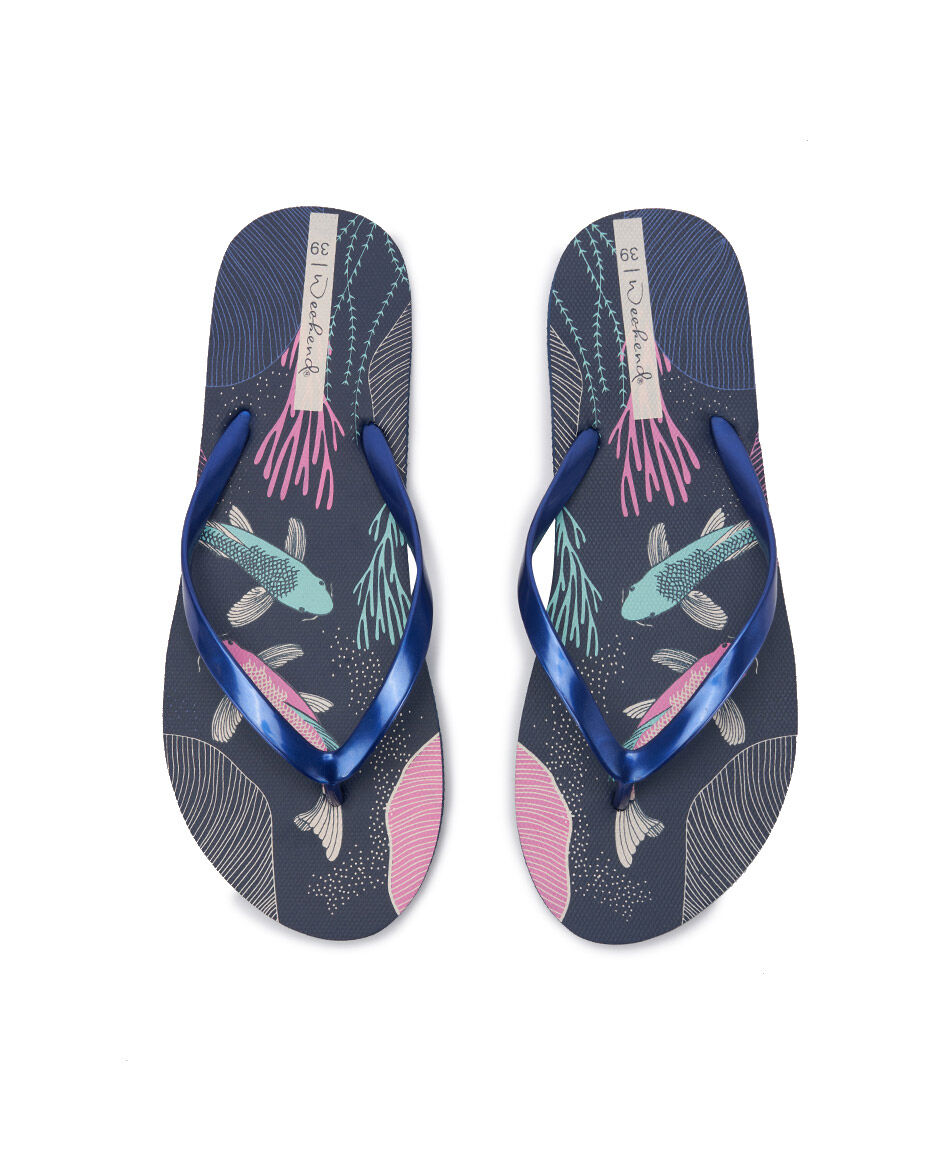 Hawaiana mujer print peces