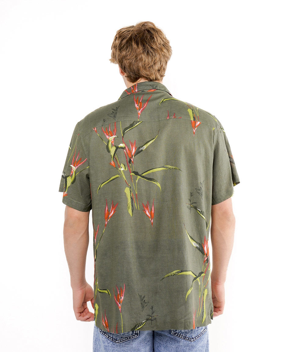Camisa hombre print flor