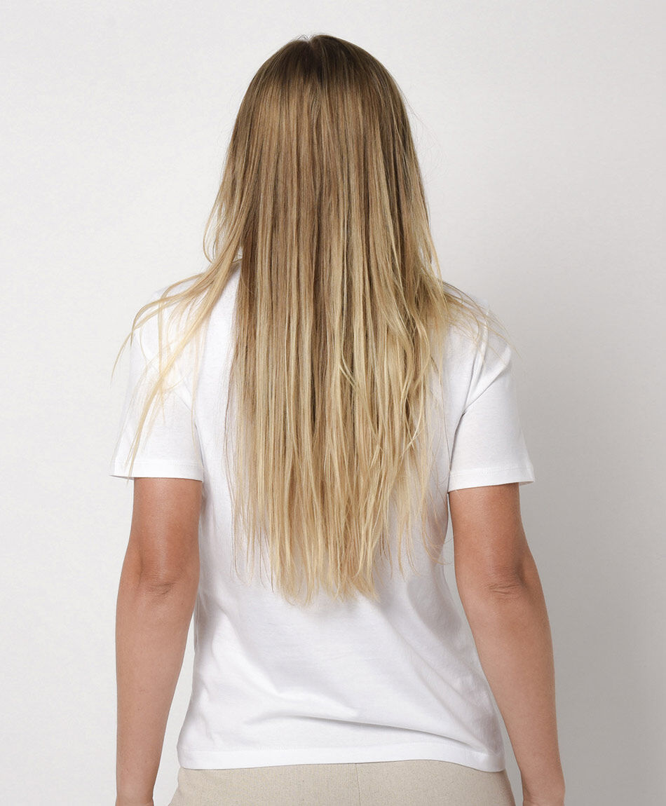 Remera mujer flores gold