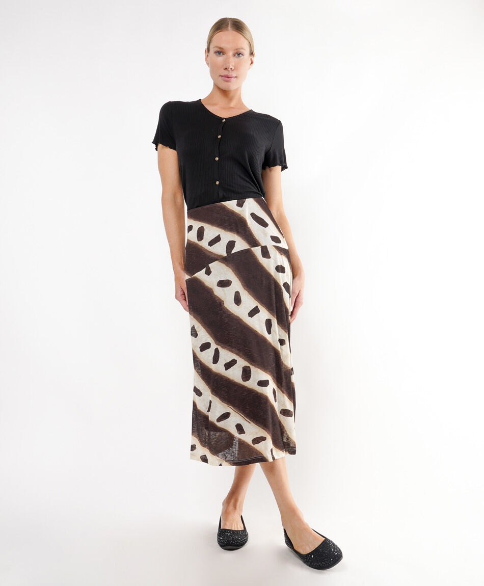 Pollera mujer franjas diagonales