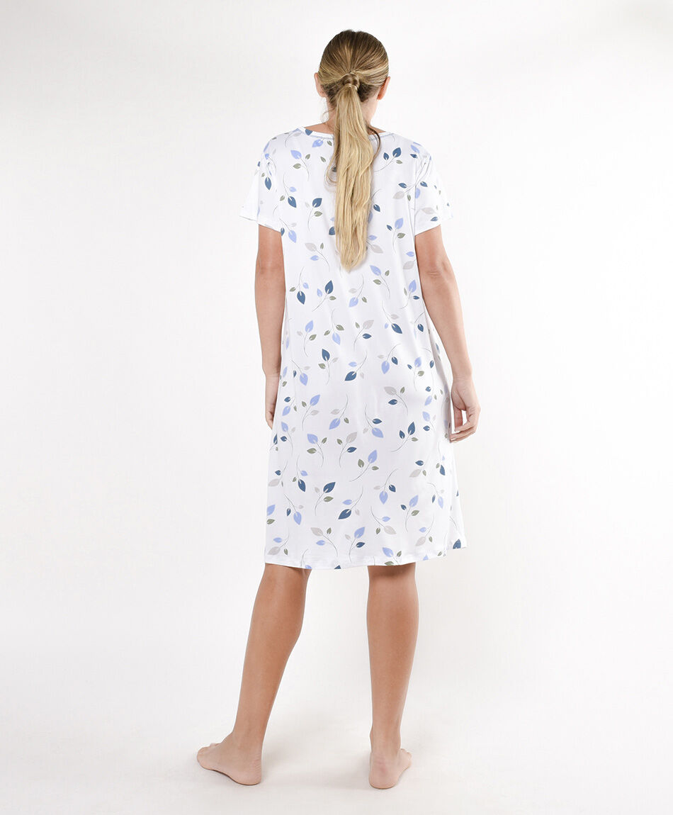Camison de dormir mujer hojas blue